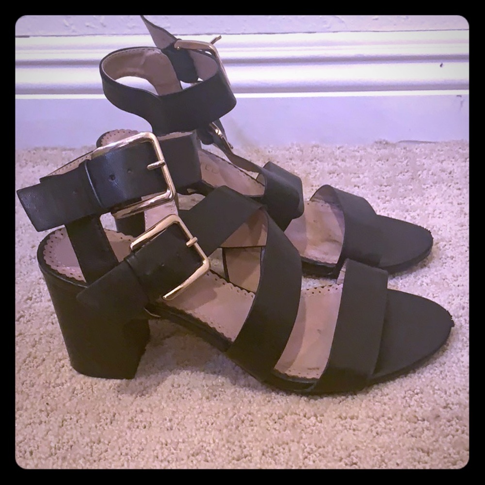 Women’s Black Sandals with Heel